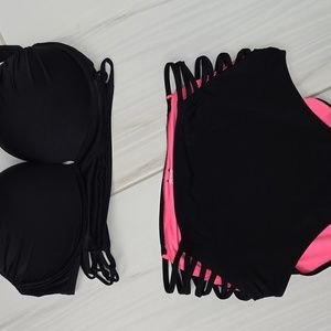 VS Bombshell Bikini top and bottom Longline Strappy Criss Cross!